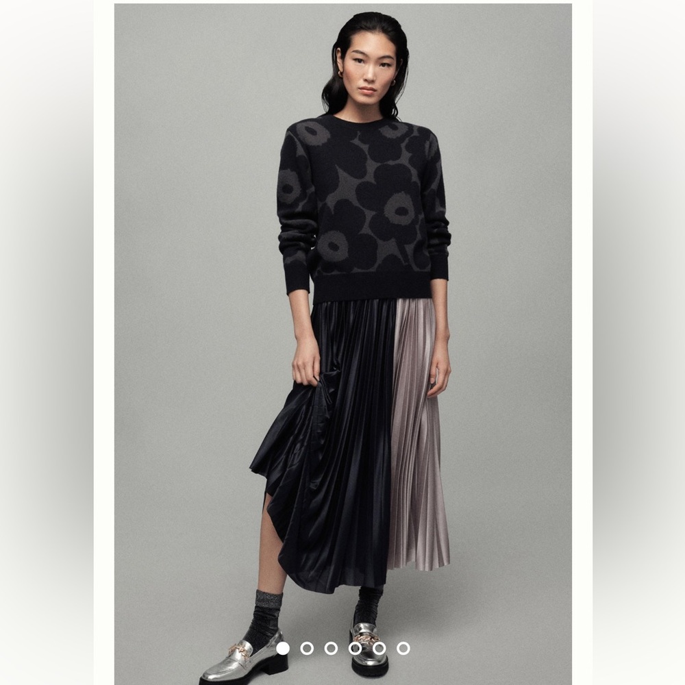 Sunday in Brooklyn color block midi skirt